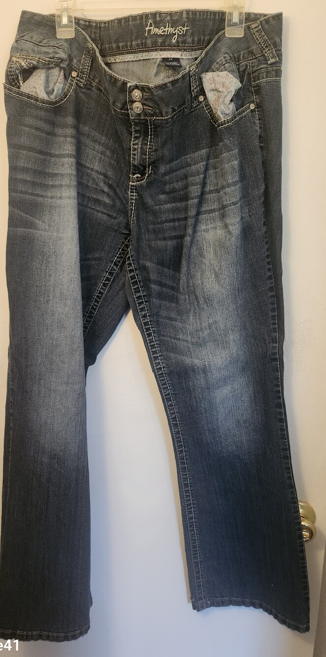 Amethyst Jeans Men’s Bootcut Dark Blue Faded Denim